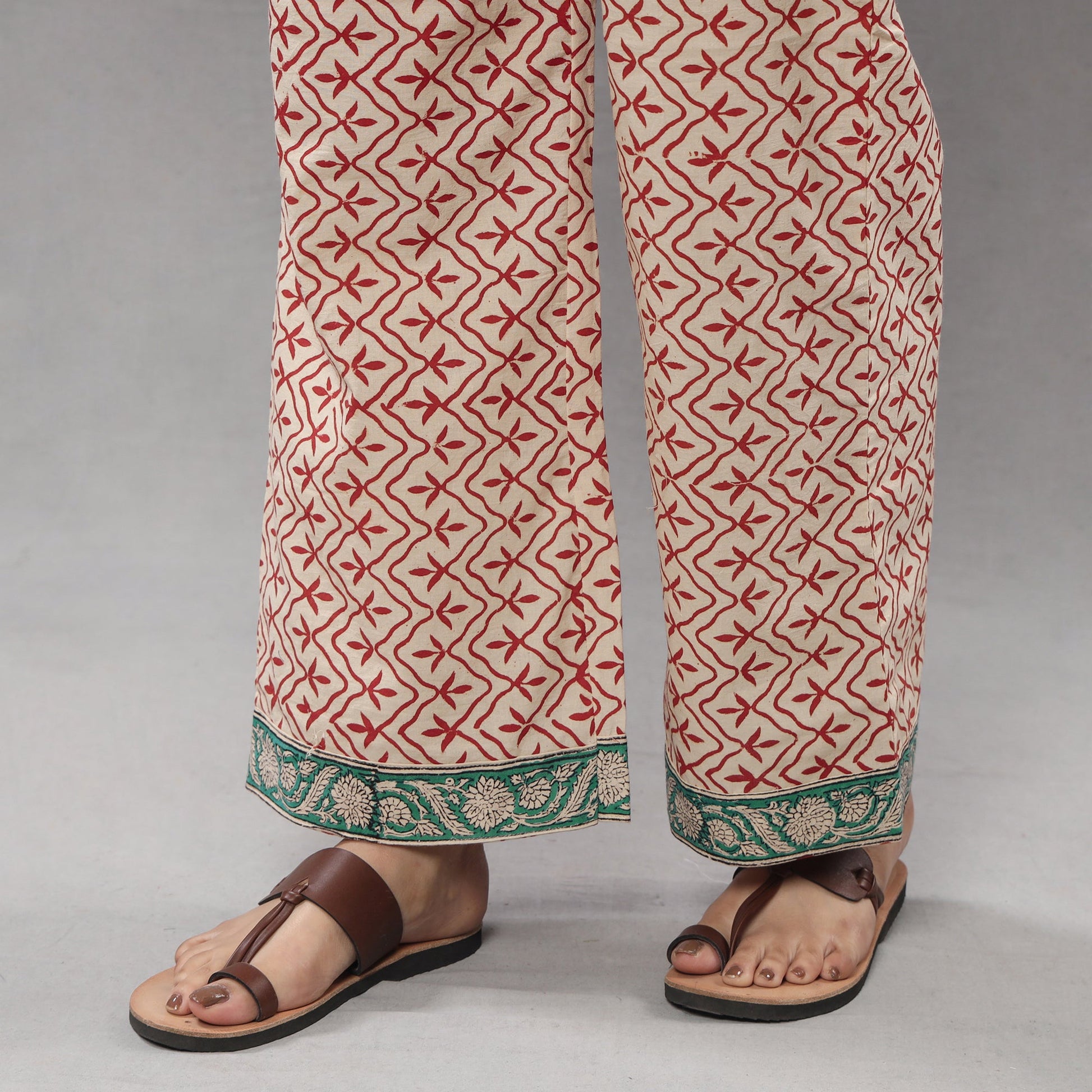 Black - Bagru Block Printing Maheshwari Silk Kurta with Palazzo & Dupatta Set
