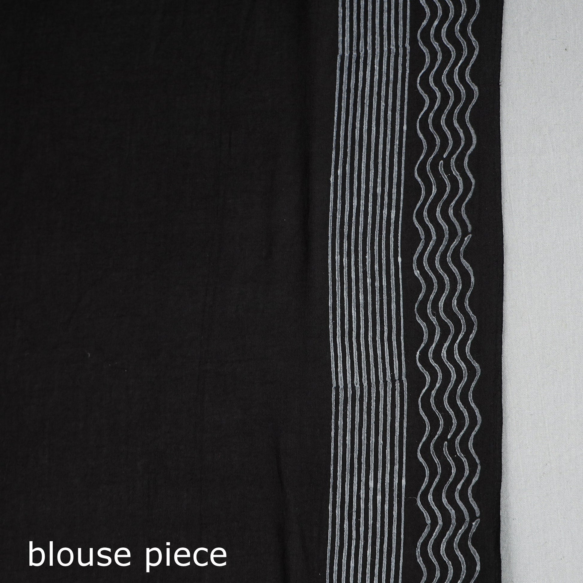 Black - Block Printed Mul Cotton Sanganeri Saree
