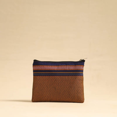 Brown - Khun Fabric Quilted Cotton Utility Pouch 08