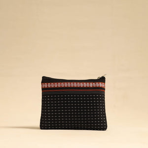 Black - Khun Fabric Quilted Cotton Utility Pouch 11