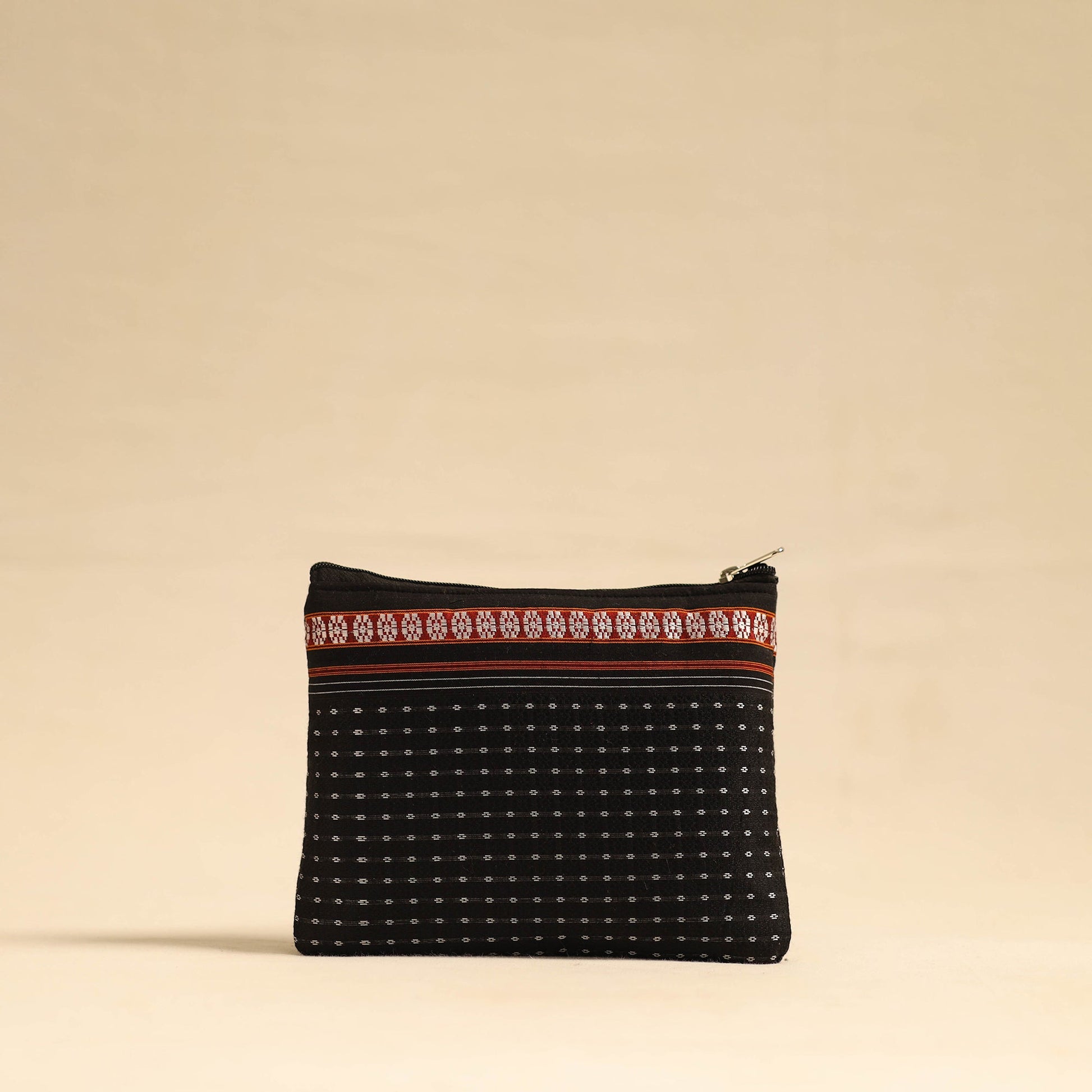 Black - Khun Fabric Quilted Cotton Utility Pouch 11