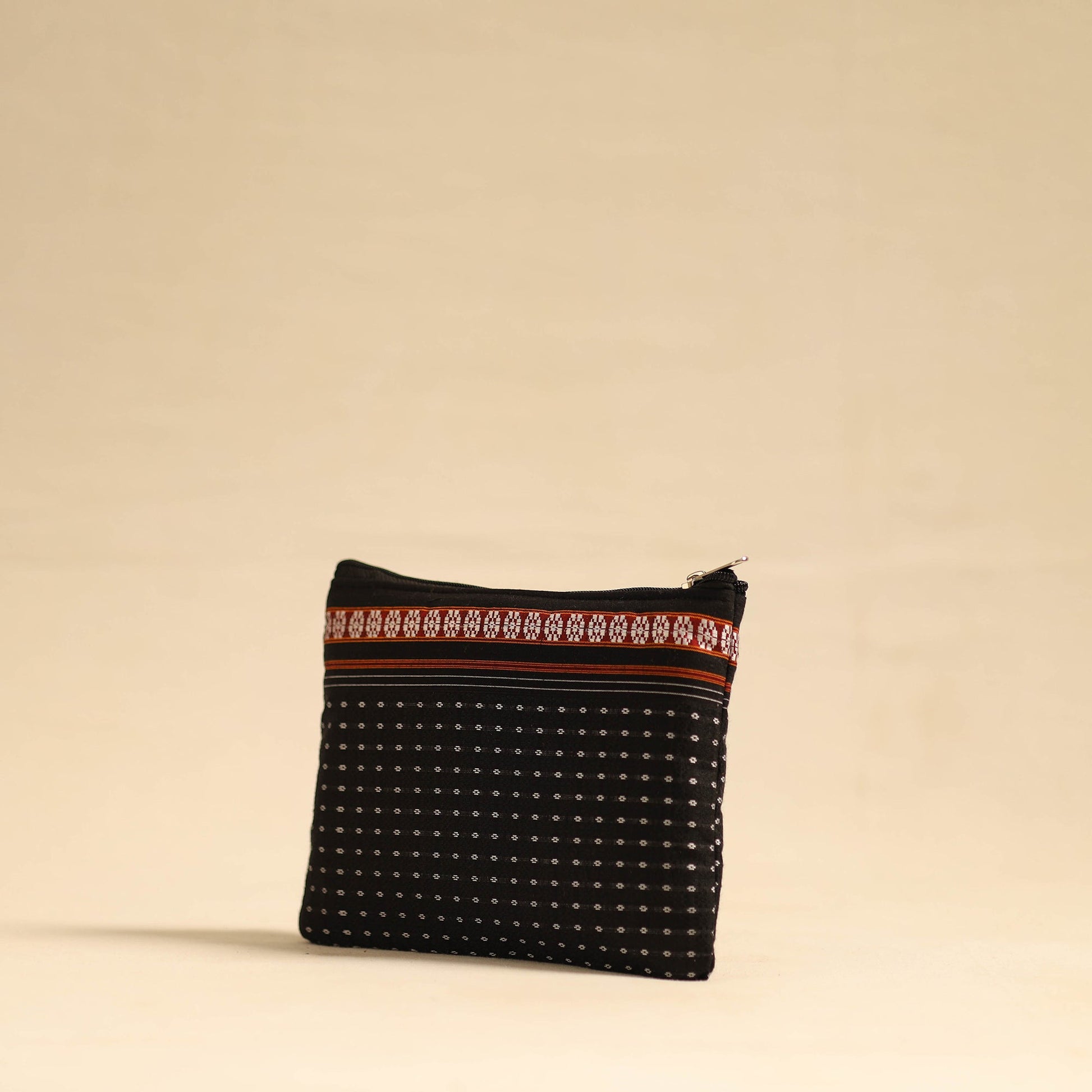 Black - Khun Fabric Quilted Cotton Utility Pouch 11