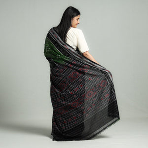 Black - Sambalpuri Ikat Weave Handloom Cotton Saree