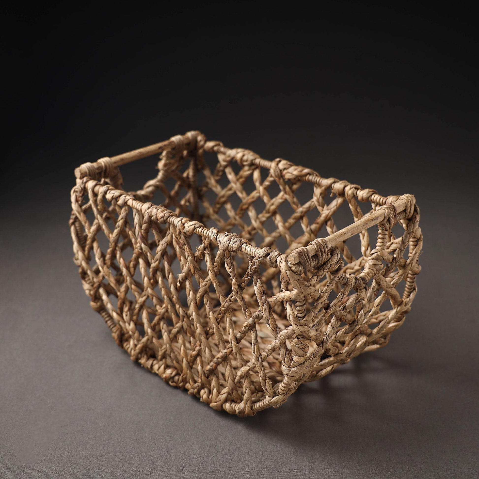 Brown - Handcrafted Organic Water Hyacinth Posh Basket
