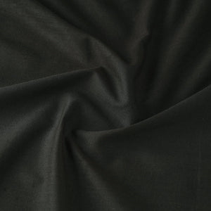 Black - Prewashed Plain Dyed Cotton Fabric