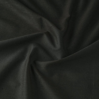 Black - Prewashed Plain Dyed Cotton Fabric