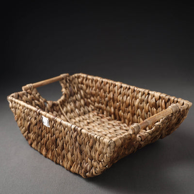 Brown - Handcrafted Organic Water Hyacinth Multipurpose Boat Basket