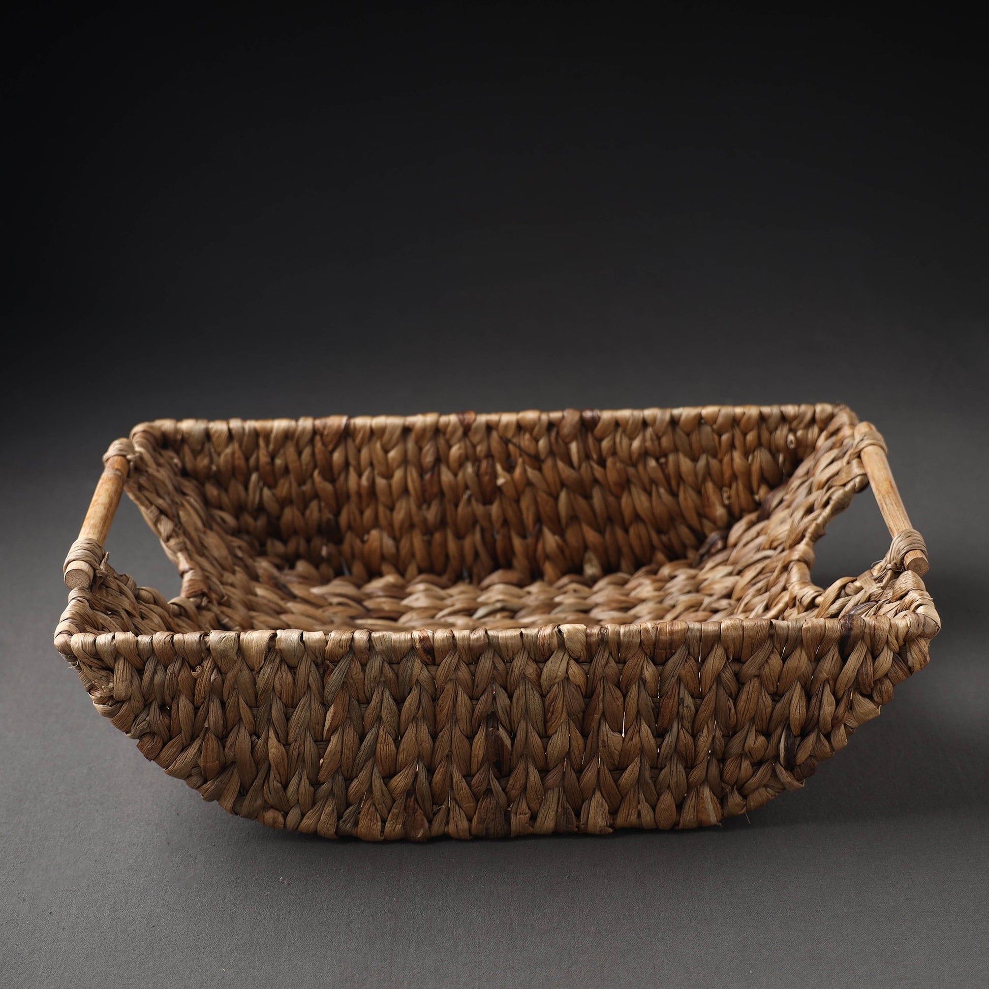 Brown - Handcrafted Organic Water Hyacinth Multipurpose Boat Basket