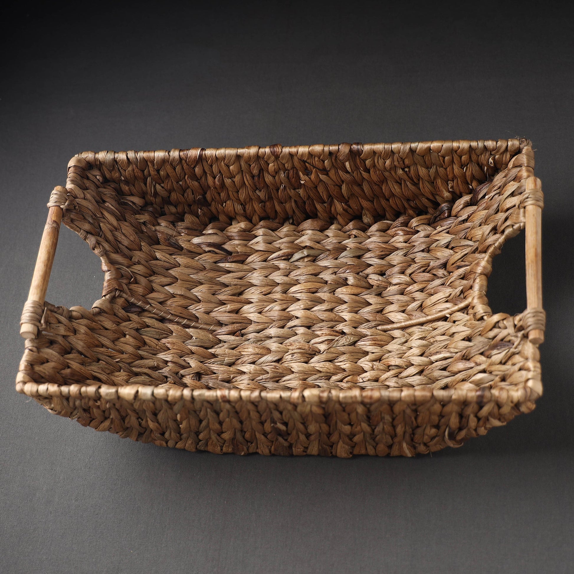 Brown - Handcrafted Organic Water Hyacinth Multipurpose Boat Basket