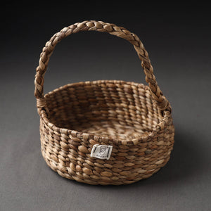 Brown - Handcrafted Organic Water Hyacinth Essential Basket