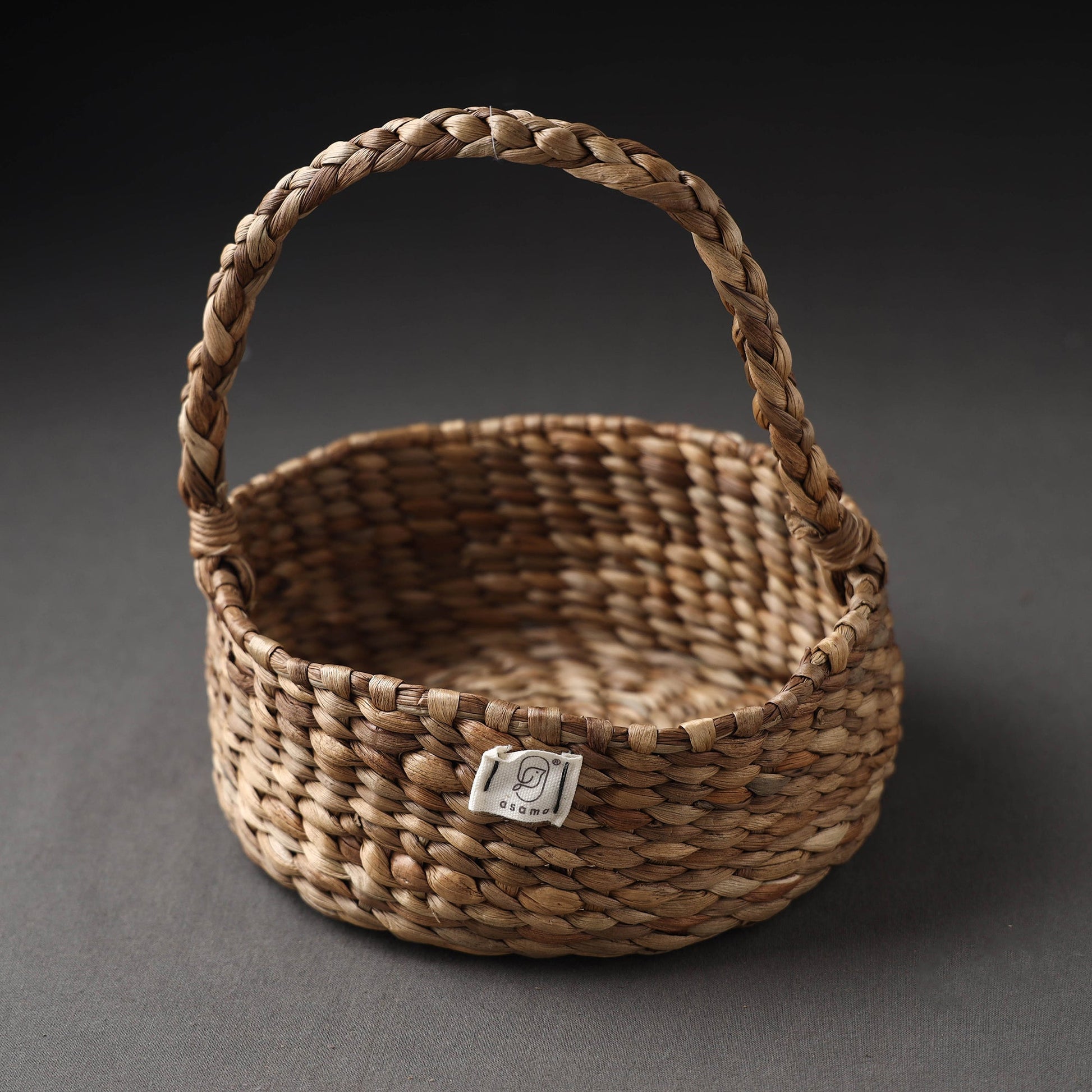 Brown - Handcrafted Organic Water Hyacinth Essential Basket