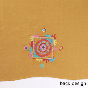 Brown - Lambani Embroidery Handspun Cotton Blouse Piece