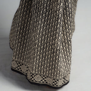 Black - Syahi Begar Bagru Buti Block Printed Mul Cotton Saree