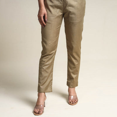 Brown - Plain Linen Cotton Co-Ord Set