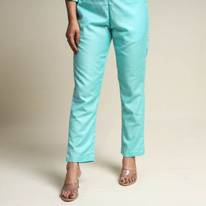 Aqua Blue - Plain Linen Cotton Co-Ord Set