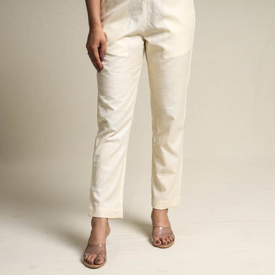 Beige - Plain Linen Cotton Co-Ord Set