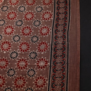 Brown - Pure Cotton Ajrakh Print Fabric 02