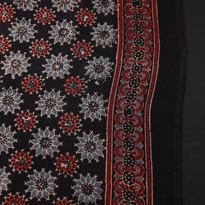 Black - Pure Cotton Ajrakh Print Fabric 03