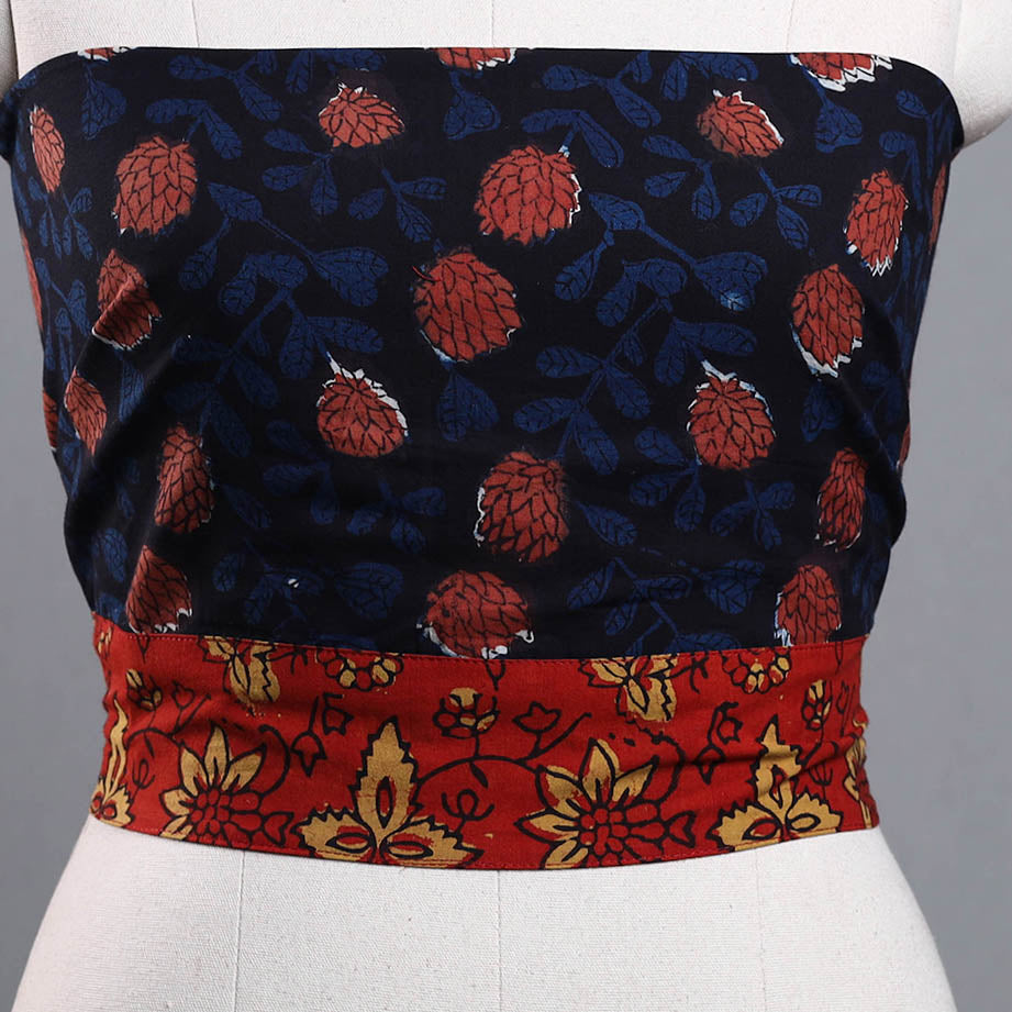 Black - Block Print Cotton Bagru Blouse Piece 02