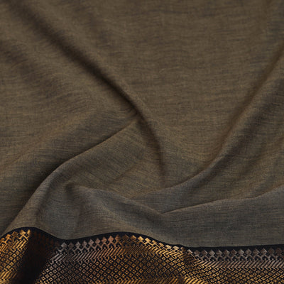 Brown - Handloom Cotton Mangalagiri Blouse Piece 17
