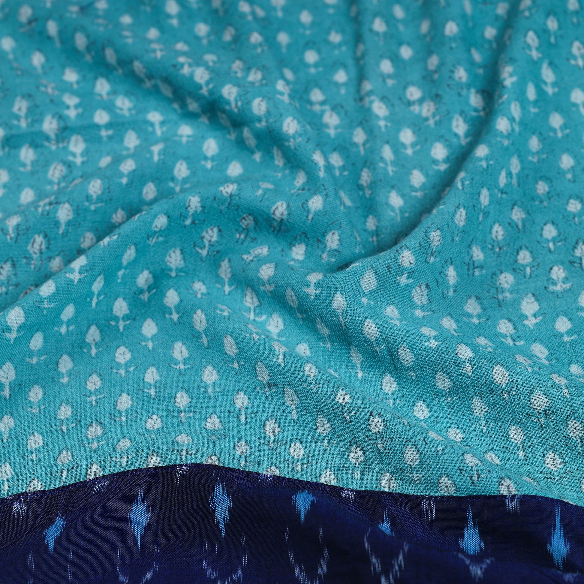 Block Print Woollen Akola Blouse Piece 24