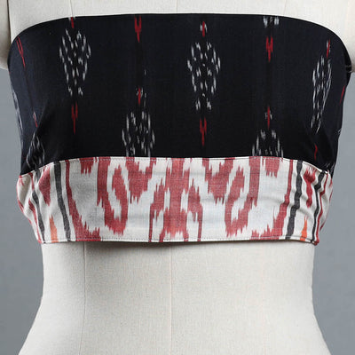 Black - Cotton Pochampally Ikat Blouse Piece 29