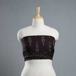 Brown - Cotton Pochampally Ikat Blouse Piece 36