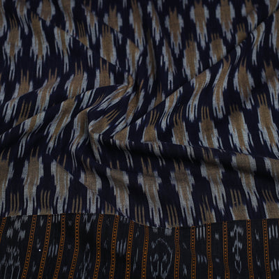 Blue - Cotton Pochampally Ikat Blouse Piece 46