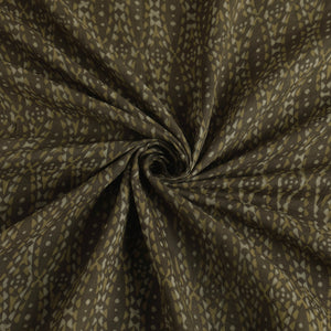 Brown - Mulberry Silk Cotton Akola Hand Block Printed Handloom Fabric