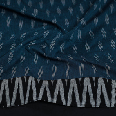 Blue - Cotton Pochampally Ikat Blouse Piece 14