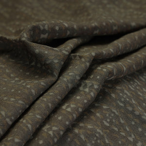 Brown - Kutchi Woolen Akola Hand Block Printed Fabric