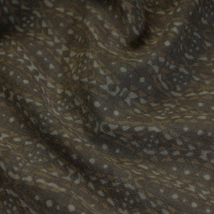 Brown - Kutchi Woolen Akola Hand Block Printed Fabric