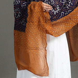 Brown - Kutch Tie-Dye Cotton Bandhani Dupatta 23