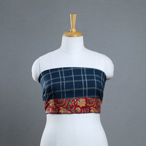 Blue - Block Printed Cotton Akola Blouse Piece 12