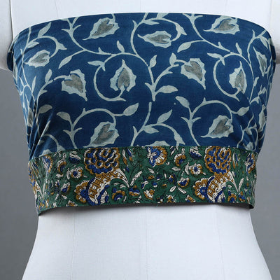 Blue - Block Printed Cotton Akola Blouse Piece 18