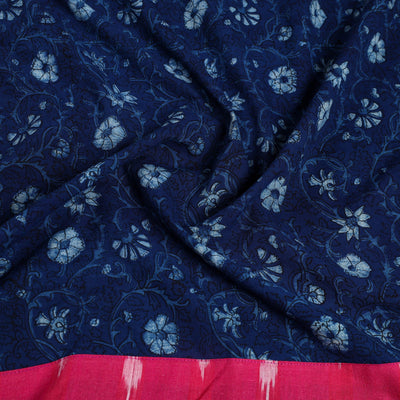 Blue - Block Printed Cotton Akola Blouse Piece 16
