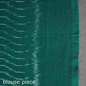 Brown - Pochampally Ikat Weave Handloom Cotton Saree
