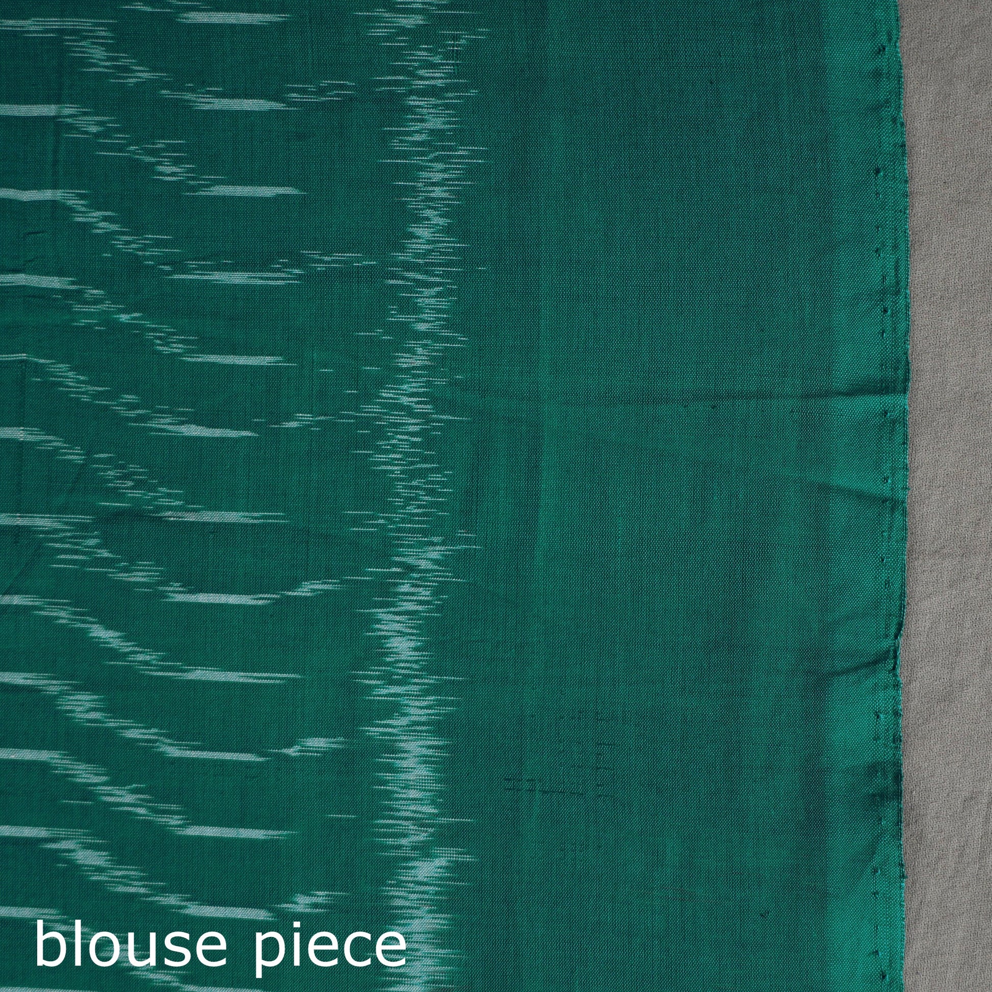 Brown - Pochampally Ikat Weave Handloom Cotton Saree