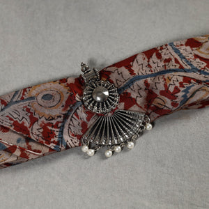 Block Printed Modal Silk Pendant Necklace Scarf 43