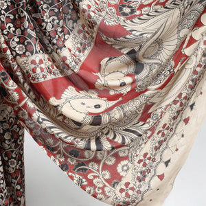 Multicolor - Kalamkari Printed Silk Cotton Saree