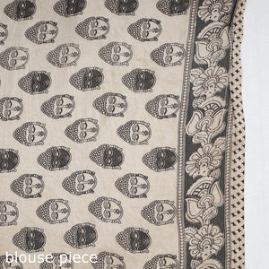 Black - Kalamkari Printed Silk Cotton Saree