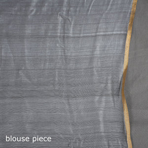 Black - Burdwan Sequin Work Handloom Muslin Silk Saree