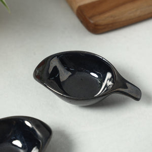 Black - Ceramic Dip Bowls (Set of 2)