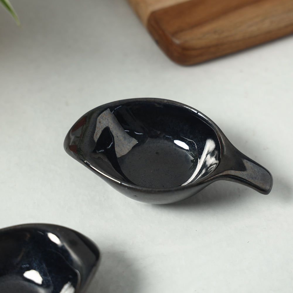 Black - Ceramic Dip Bowls (Set of 2)