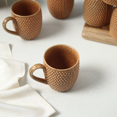 Brown - Ceramic Mugs (Set of 6)