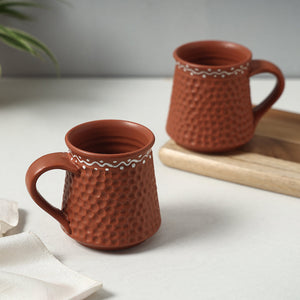 Brown - Ceramic Mugs (Set of 2, 300 ml)