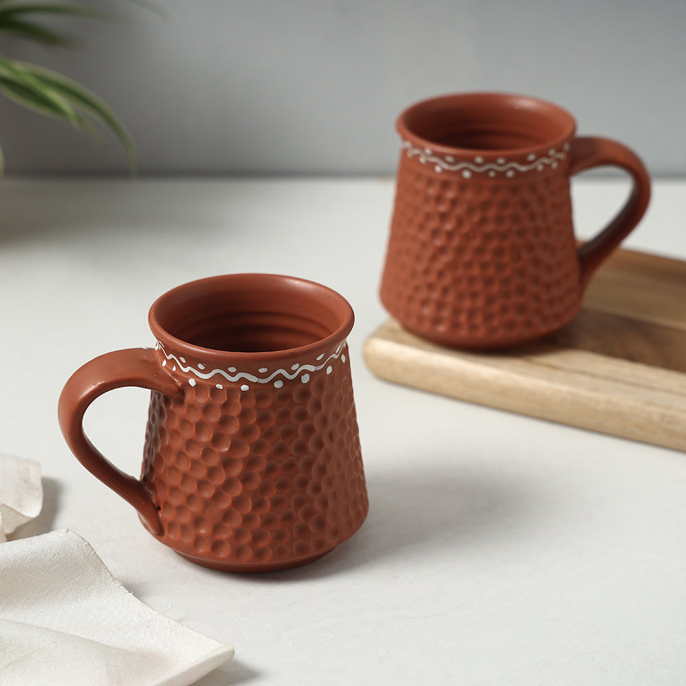 Brown - Ceramic Mugs (Set of 2, 300 ml)