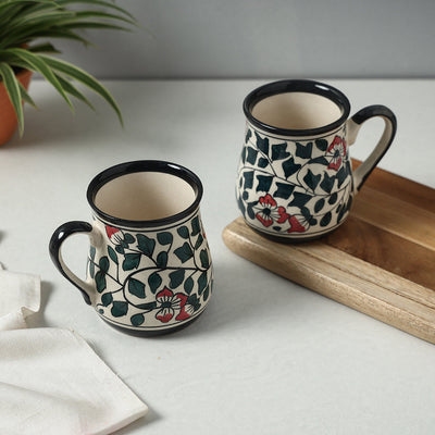 Beige - Ceramic Mugs (Set of 2, 350 ml)