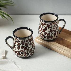Brown - Ceramic Mugs (Set of 2, 350 ml)
