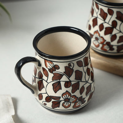 Brown - Ceramic Mugs (Set of 2, 350 ml)